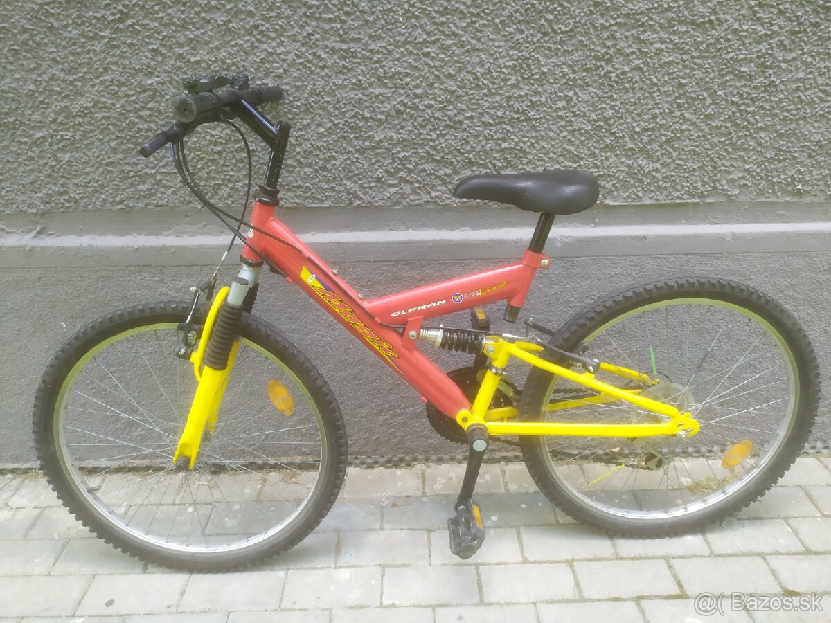 Detský celoodpružený bicykel Olpran 24"