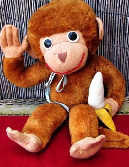Koupím opice retro stará hračka s banánem