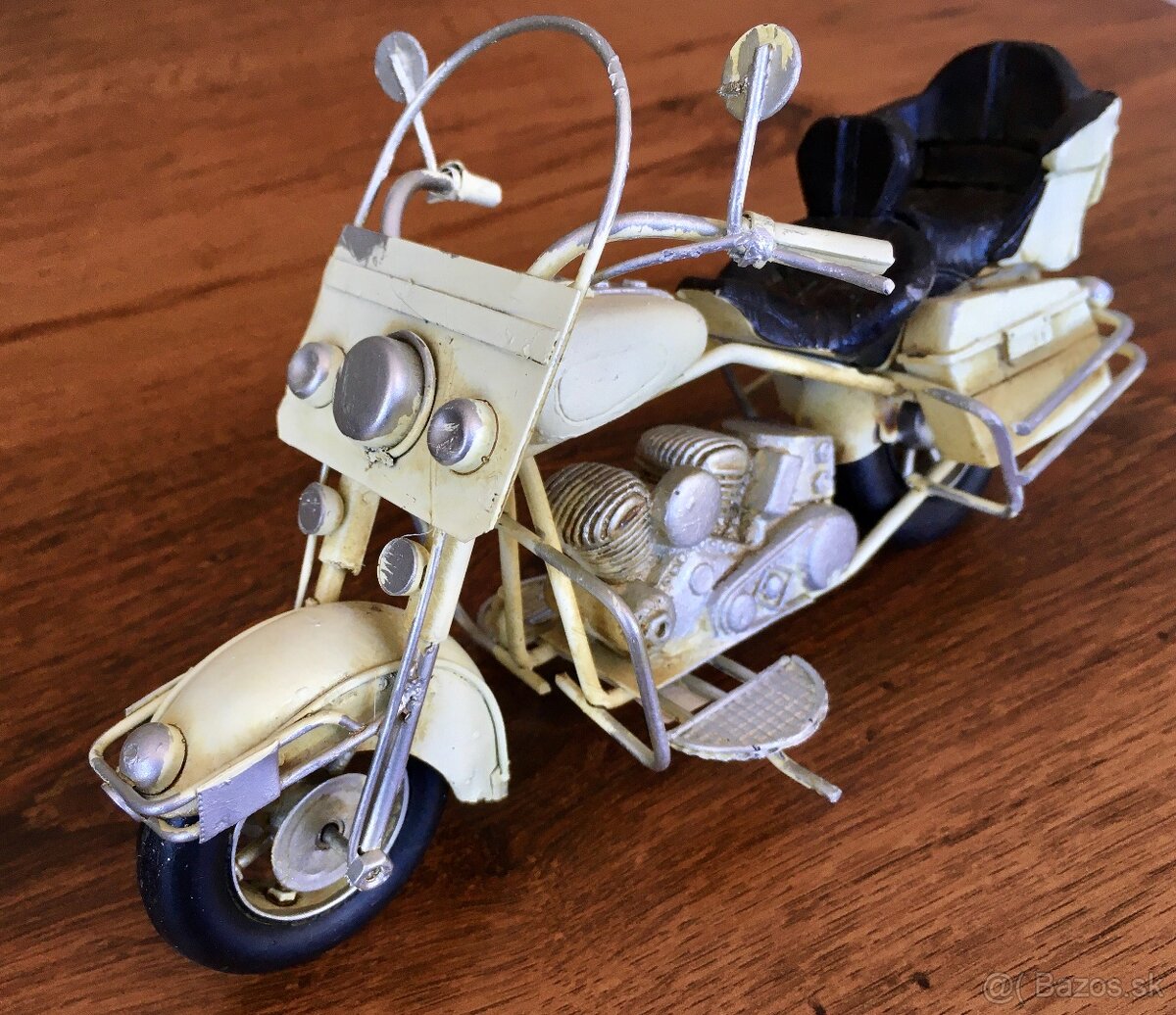 Motorka, model, retro, dekorácia, darček