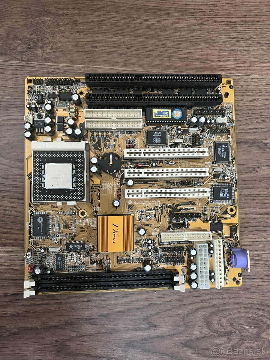 Retro doska PC Chips TX Pro-II M571 + Intel Pentium 166mhz
