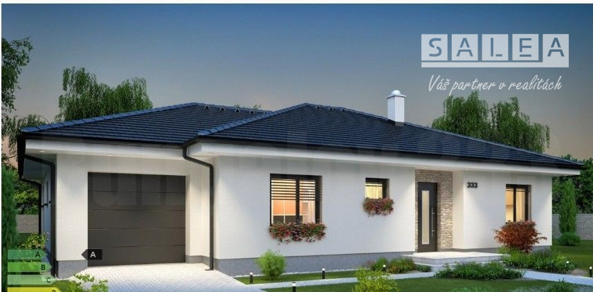 Výborná lokalita  Moderný 4 izbový bungalov, garáž, tepelné