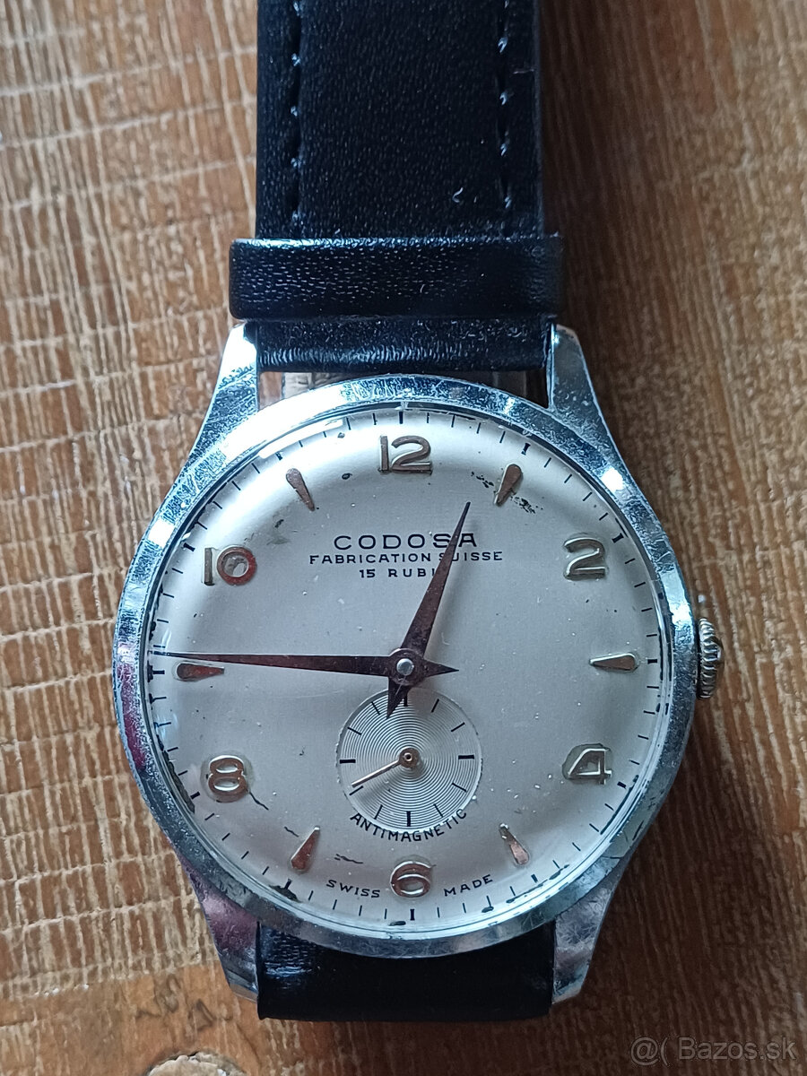 Pánske vintage švajčiarské hodinky Codosa