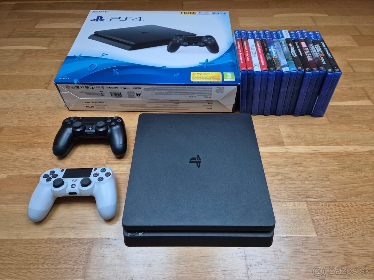 PlayStation 4, 2x Dualshock4, 14 hier