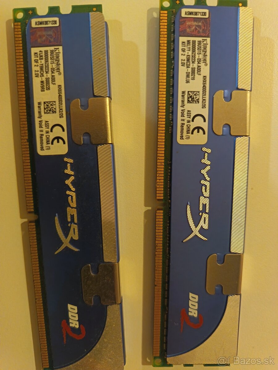 RAM Kingston HyperX DDR2 2GB (2x1GB)