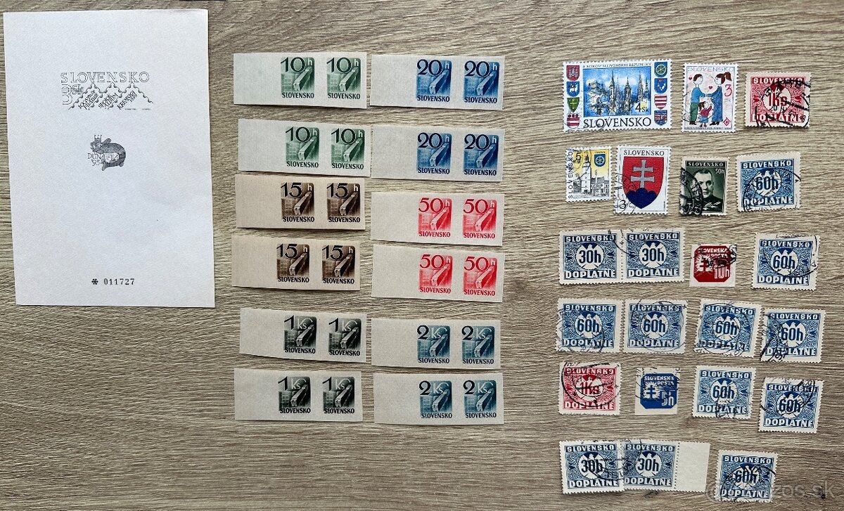 Známky Slovenský štát a Slovensko c.13 za 10€