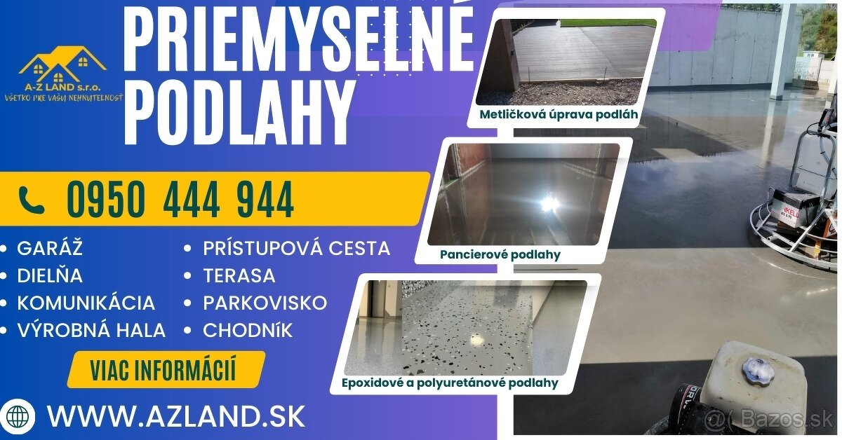 PRIEMYSELNÉ PODLAHY,KOMUNIKÁCIE,VJAZDY...