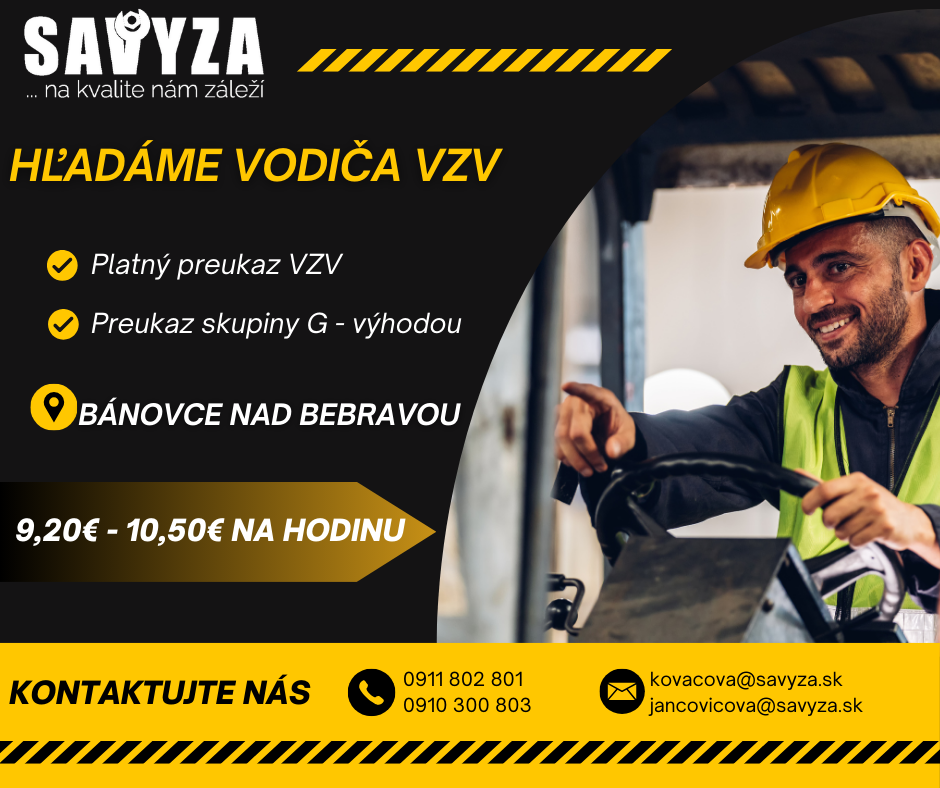 Vodič VZV 9,20€ - 10,50€ na hod.