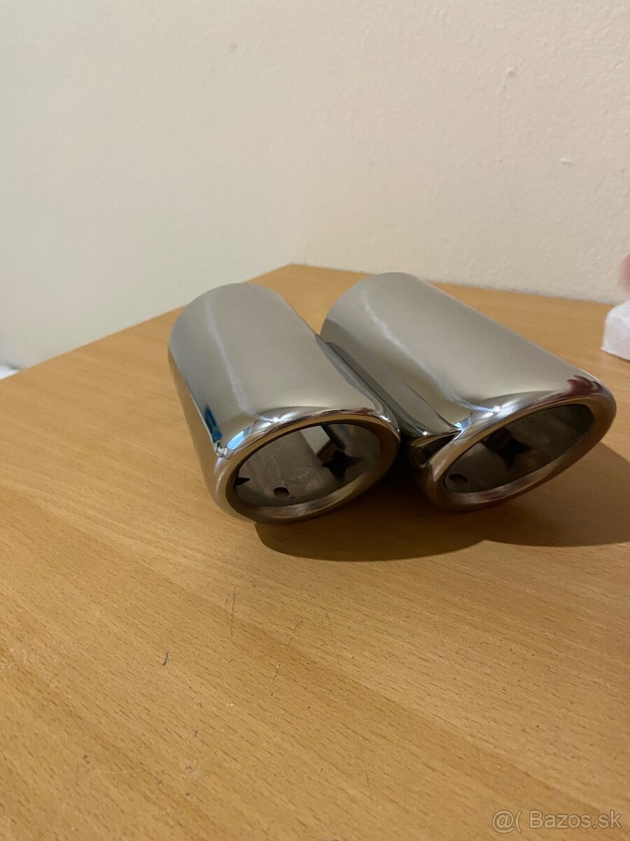 Chrómové nerezové koncovky výfuku Duplex 7cm
