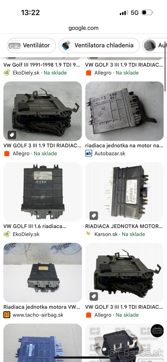 Riadiaca jednotka golf 3 tdi a 96kw pd