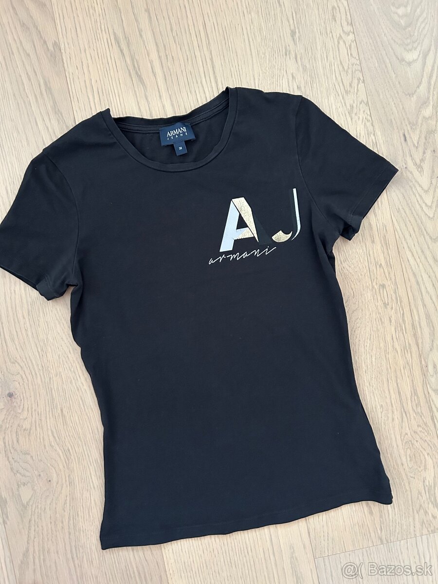 Armani Jeans tričko XS čierne
