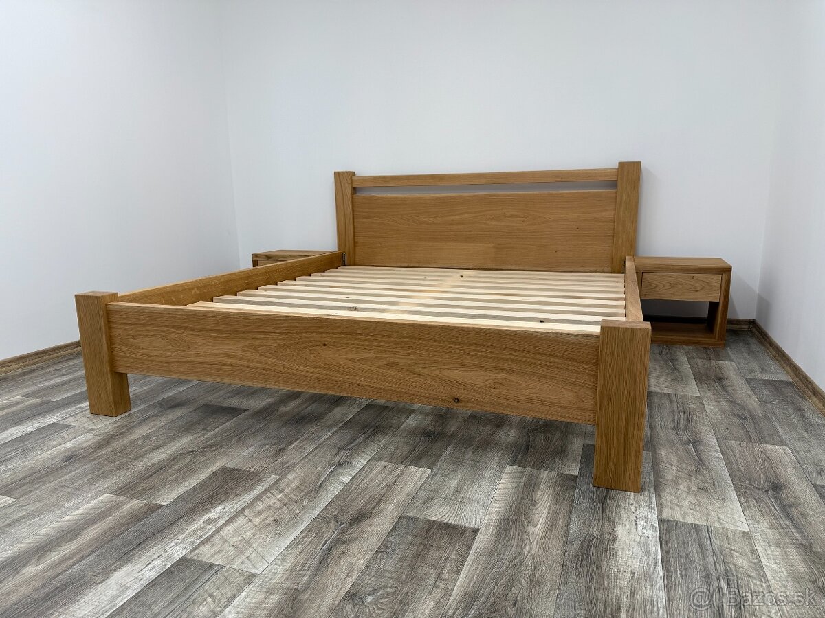 Dubová manželská posteľ 180x200 cm