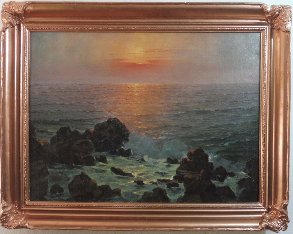 Ján Grotkovský / Západ slnka nad morom