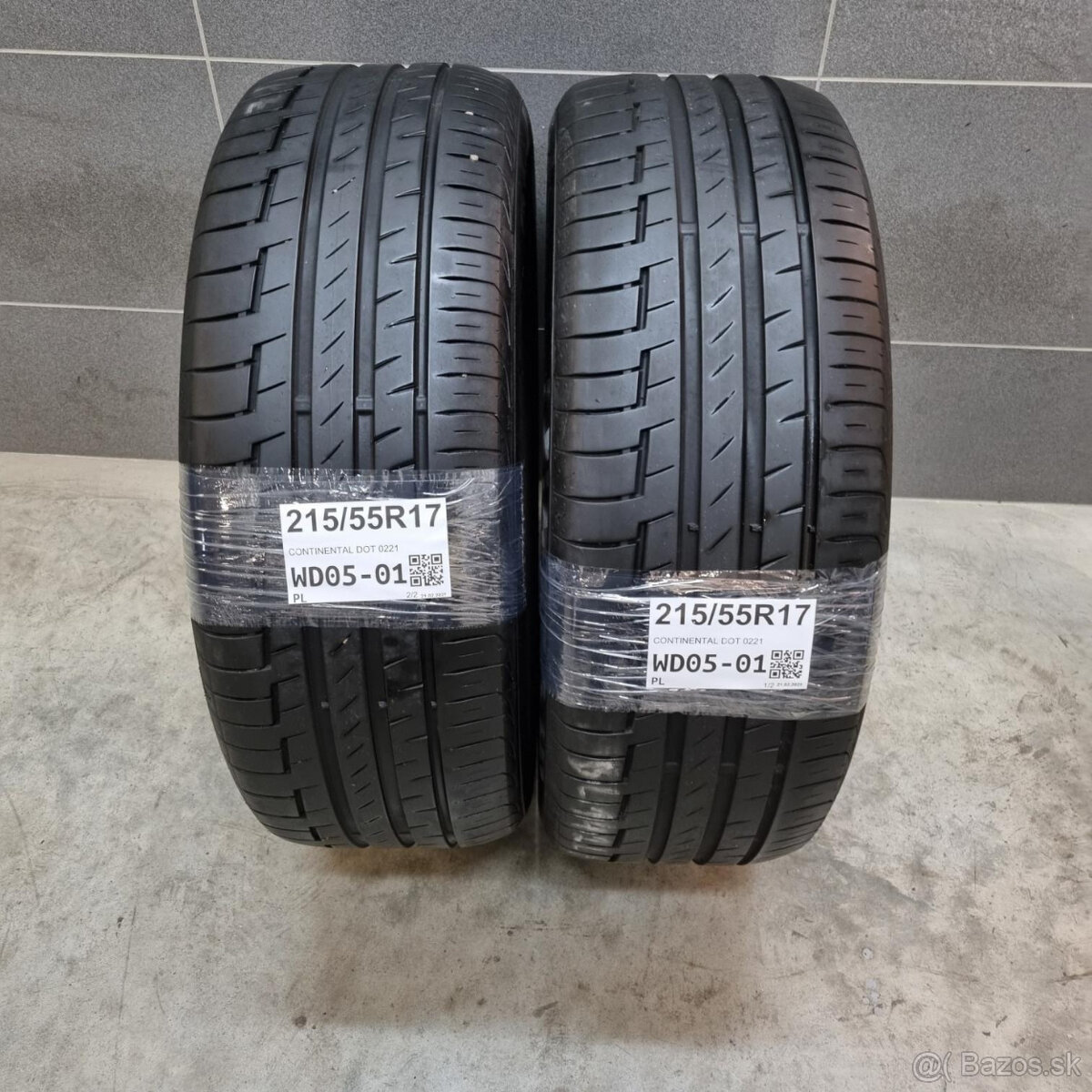 Letné pneumatiky 215/55 R17 CONTINENTAL DOT0221