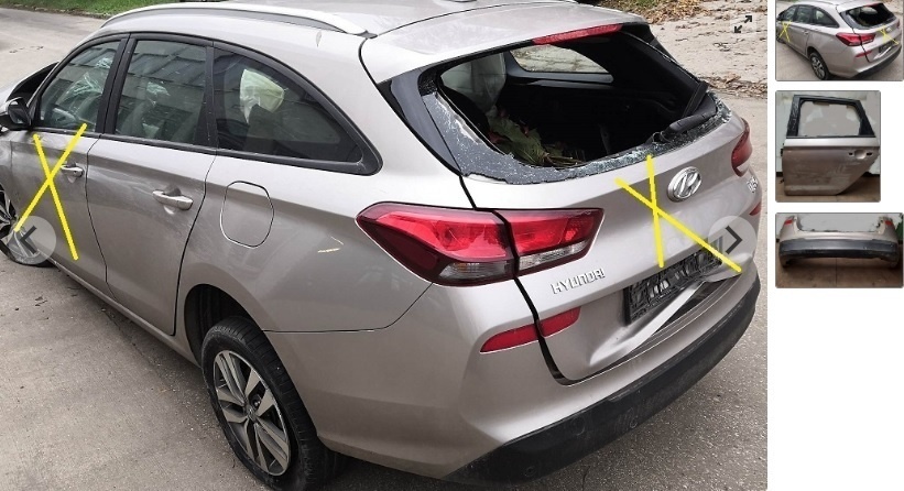Hyundai i30 CW 2020 predám Zadný nárazník, Dvere ľavé zadné,