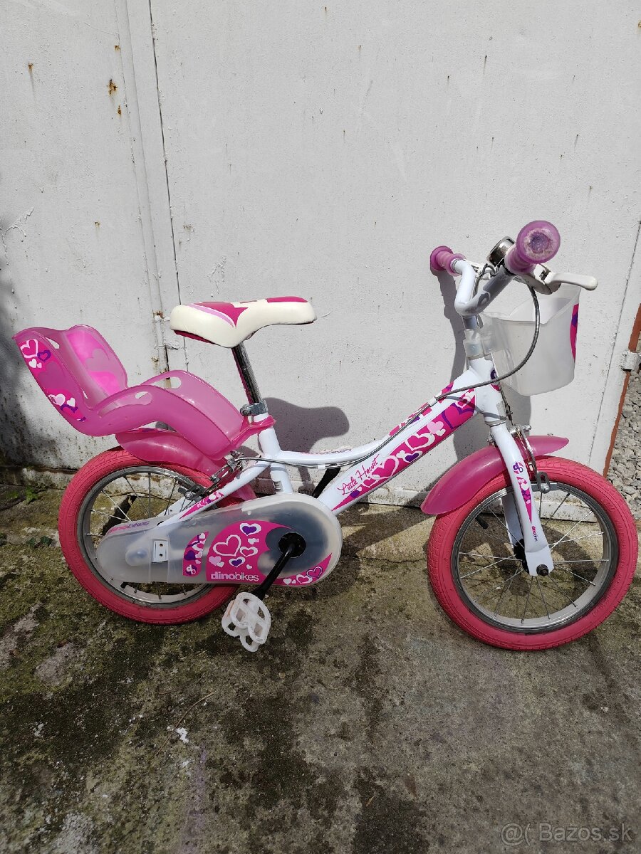 Dievčenský bicykel Dino bike 14"