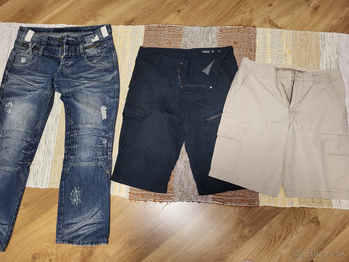 Panske krátke aj dlhé nohavice po 5 eur