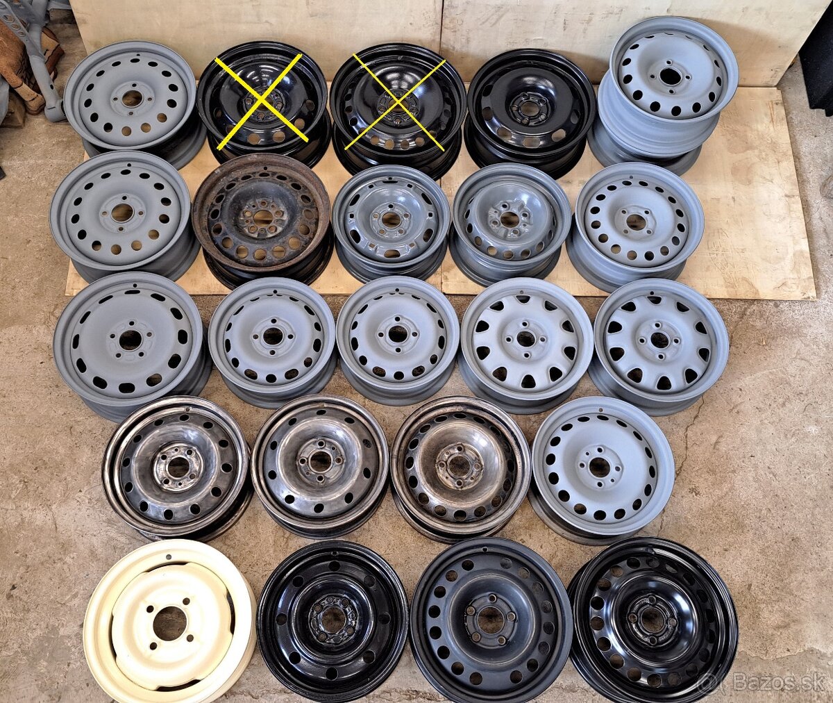 PLECH. DISKY PO 1 KUSE - ŠKODA, FIAT, PEUGEOT, FORD,RENAULT,