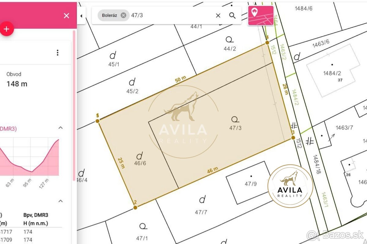 NA PREDAJ: stavebný pozemok 1173m2 na výstavbu RD - Boleráz
