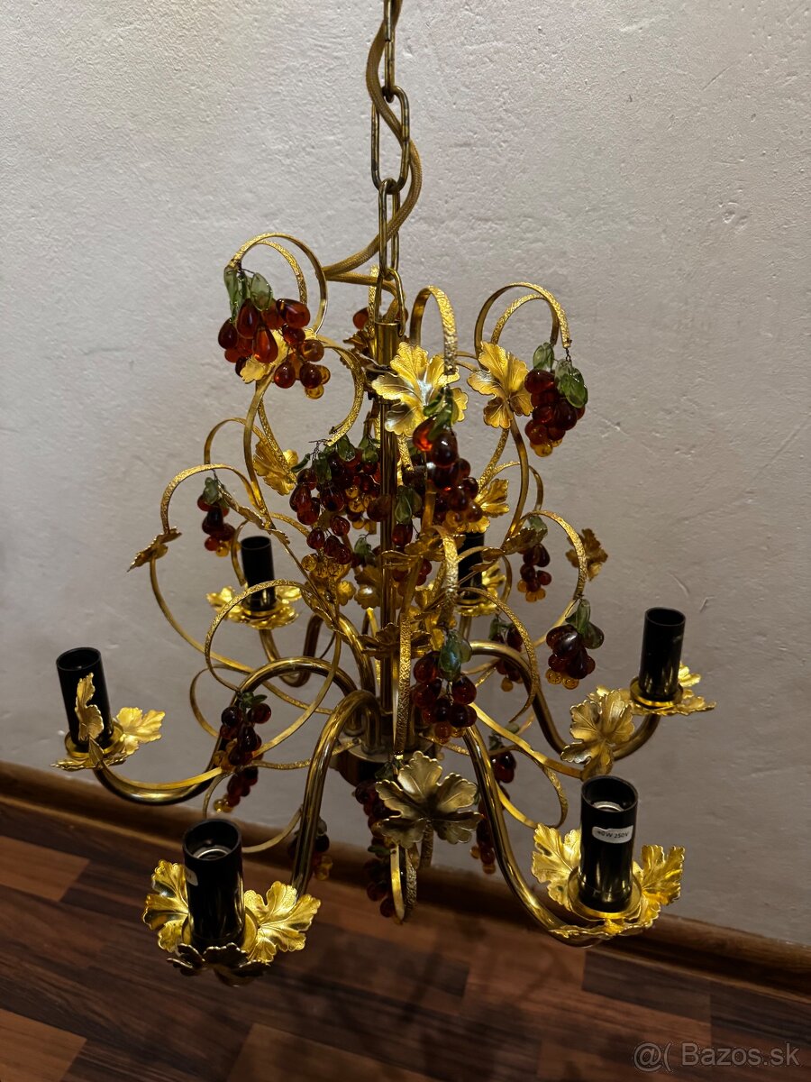 Starožitný luster ŽELEZNOBRODSKÉ SKLO