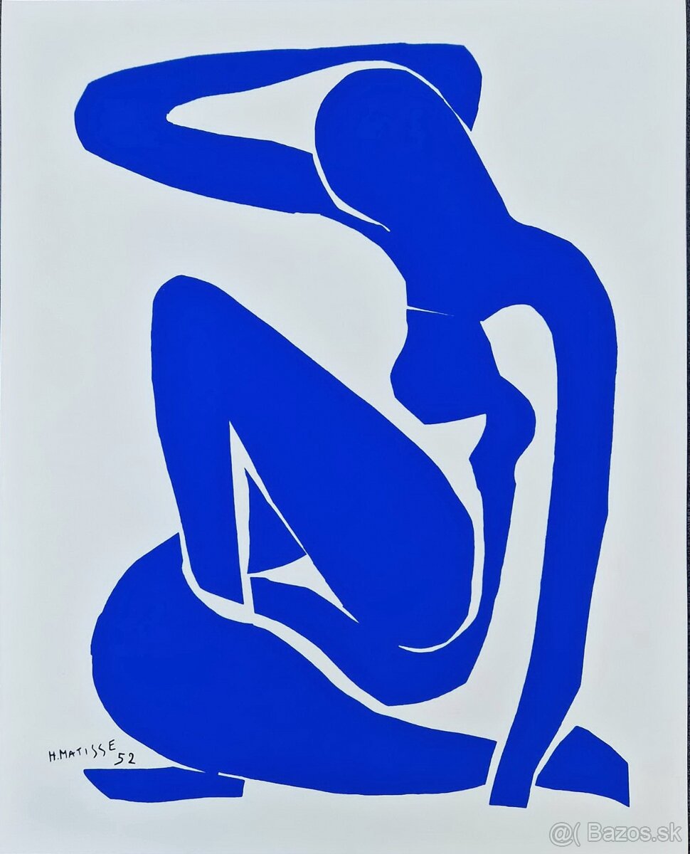 Henri Matisse - Modrý akt I (bez rámu) Serigrafia, fauvizmus