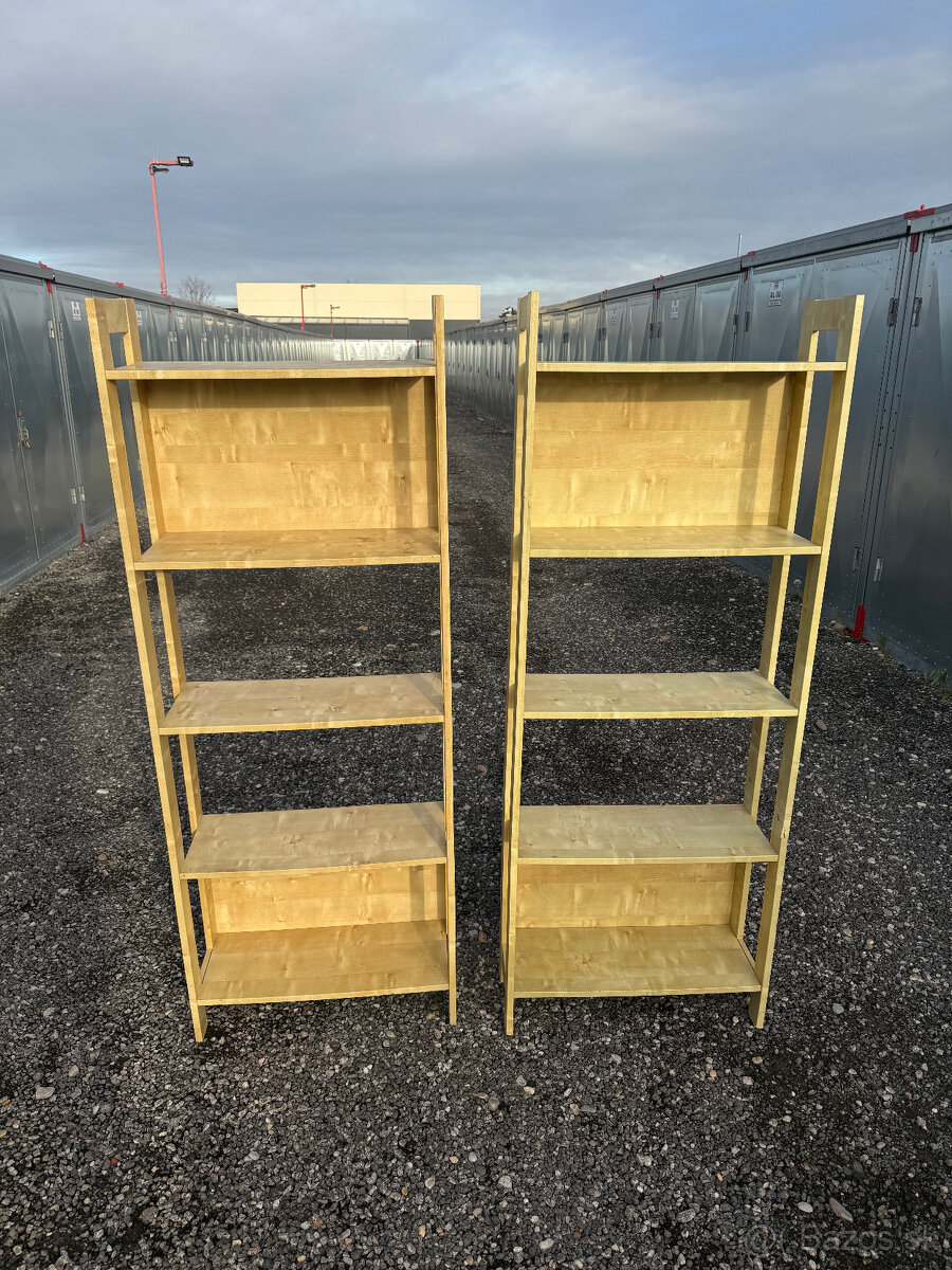 IKEA LAIVA knižnica / regál – 2 ks, svetlé drevo dobrý stav