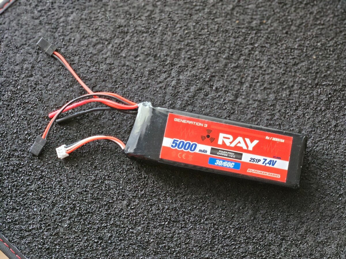 RAY G3 Li-Pol 5000mAh/7,4 3/6C přijímačový pack