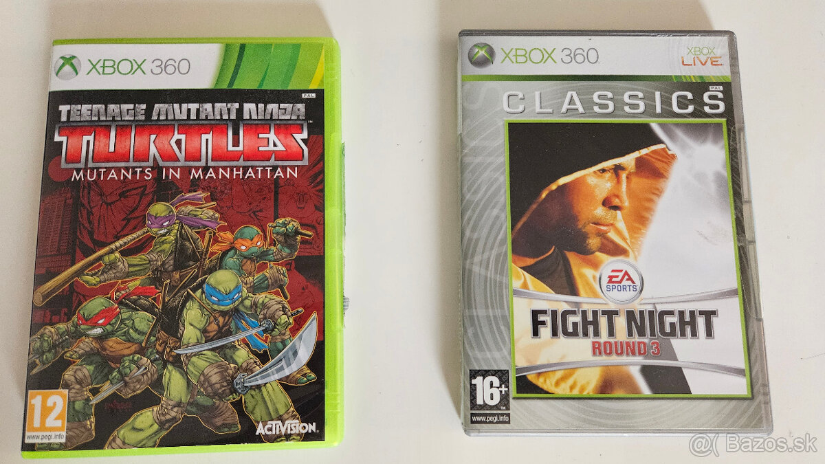 Predam 2 hry na XBOX 360 - Turtles a Fight Night Round 3