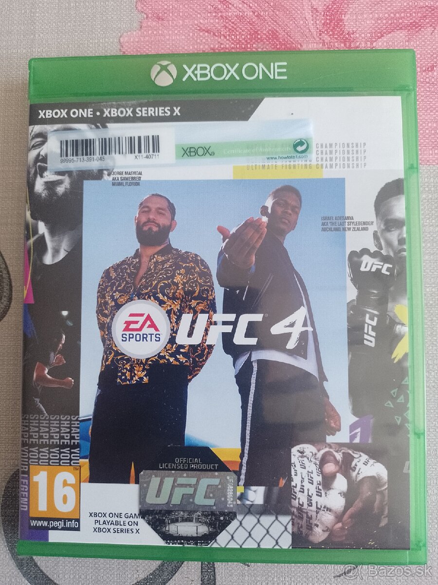 Predám hru UFC 4 na Xbox one