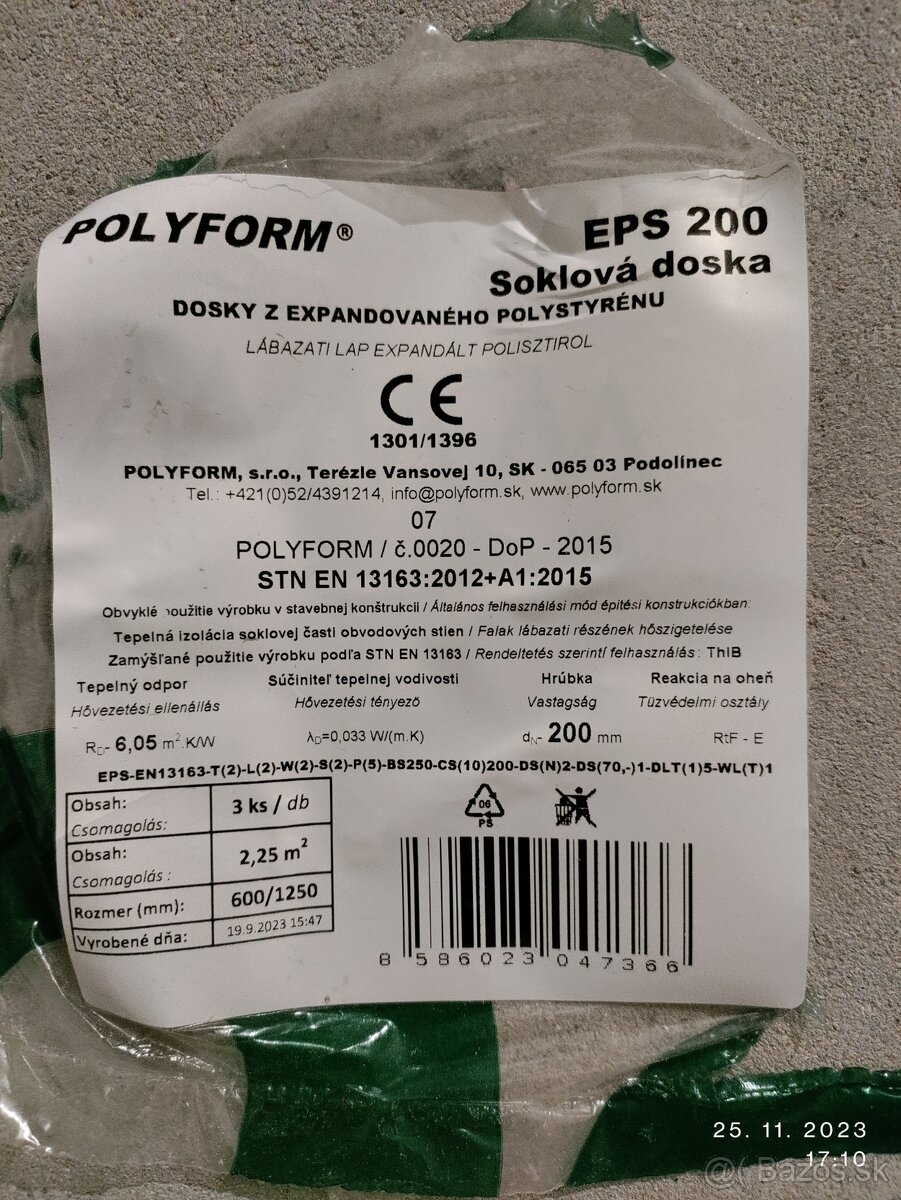 200 EPS soklova doska
