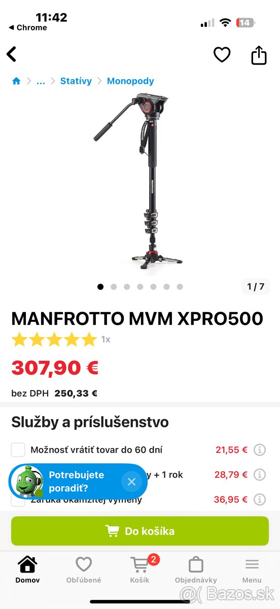 MANFROTTO MVM XPRO500 Tipod Stativ