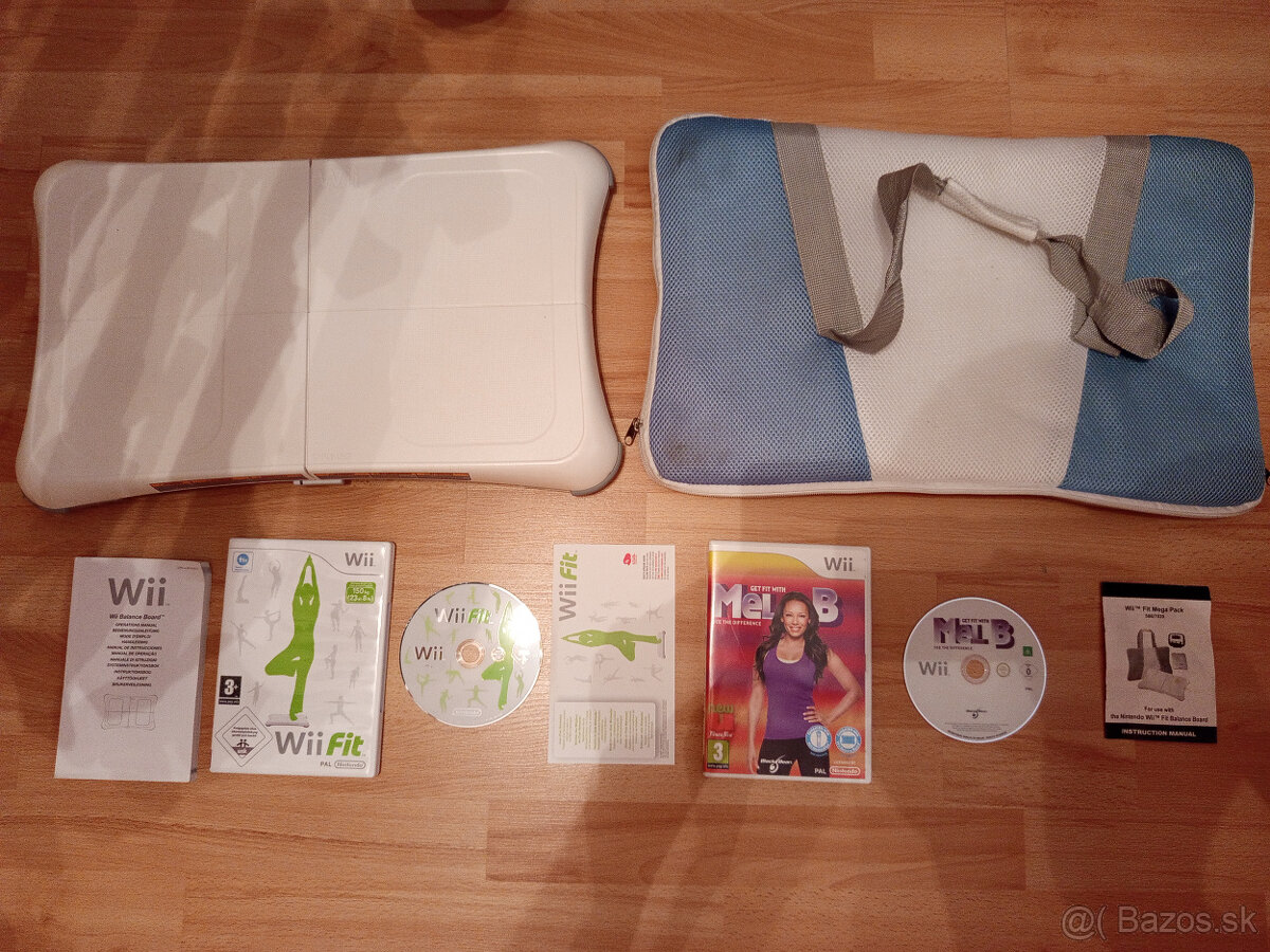 Nintendo Wii Balančná podložka Wii Fit board + 2hry