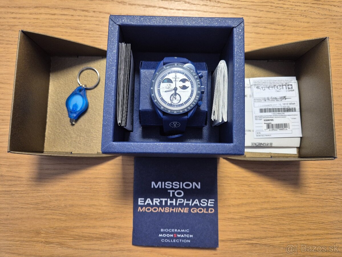 Omega X Swatch Mission To Earthphase Moonshine Gold Snoopy H