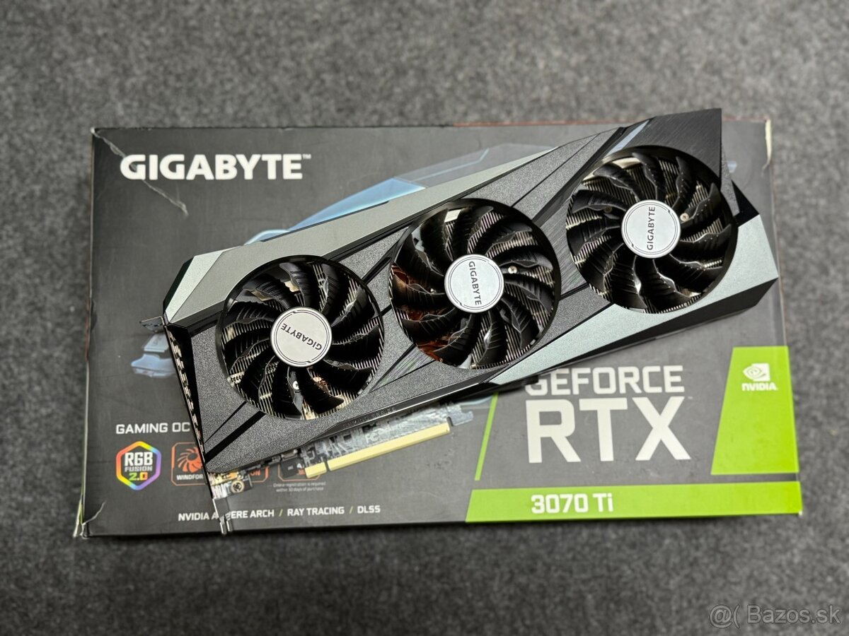 📦 Predám GIGABYTE GeForce RTX 3070 Ti 8GB – TOP stav