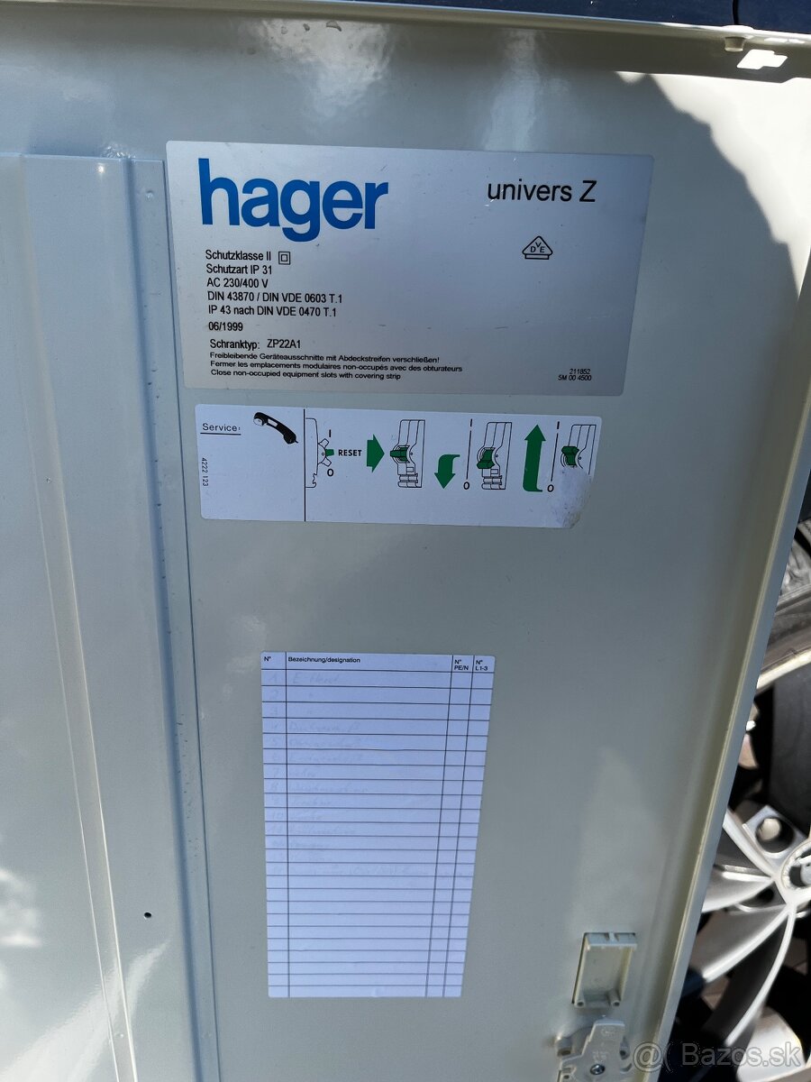 Rozvodná skriňa Hager