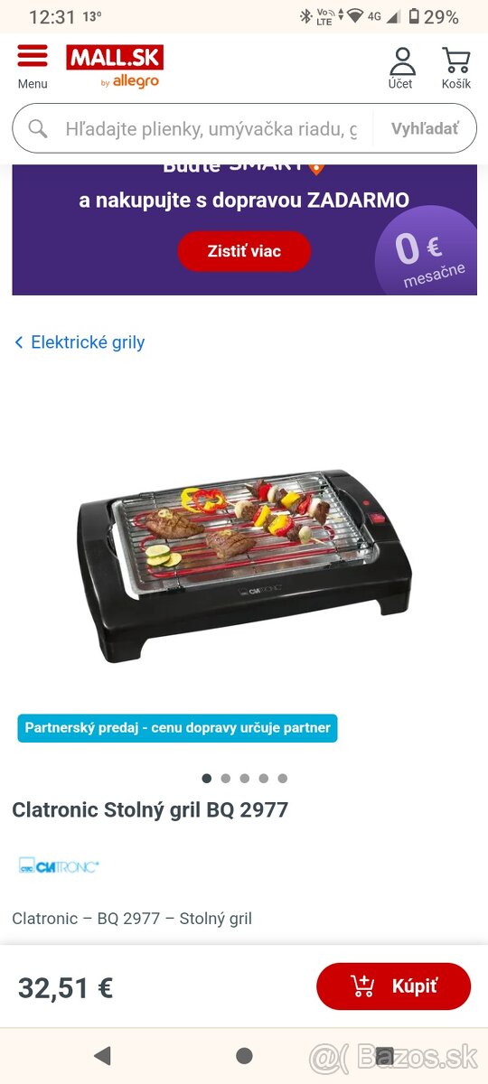 Nový elektrický grill