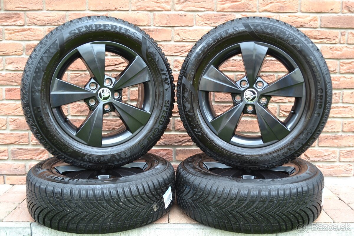 5x112 R16 Zimna sada Org. Skoda Octavia 4 + 205/60 R16