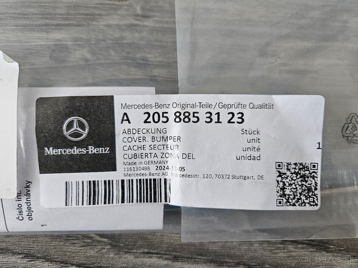 Predám lištu predného nárazníka C-trieda W205