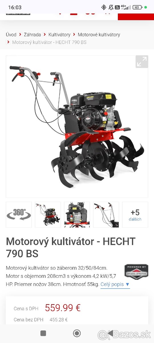 Rotavátor hecht 790bs