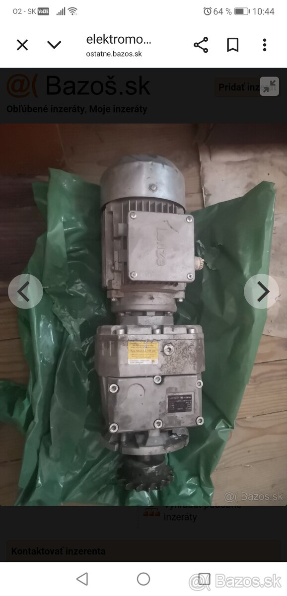 elektromotor s prevodovkou značky LENZE