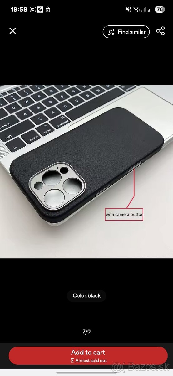 iPhone 16 Pro kožený čierny kryt nový nepoužívaný