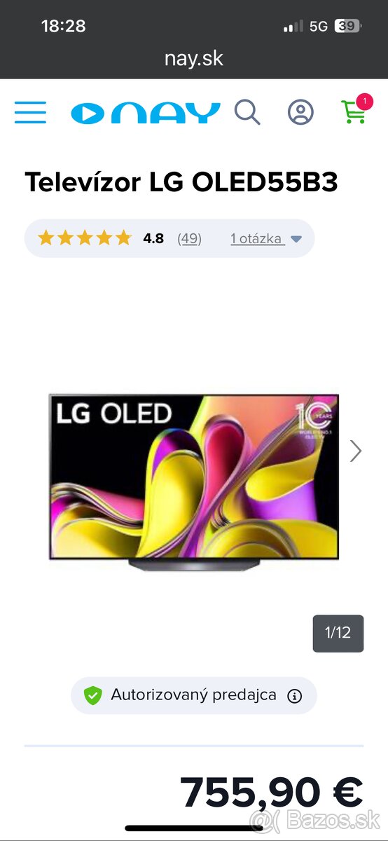 Predám zánovný TV