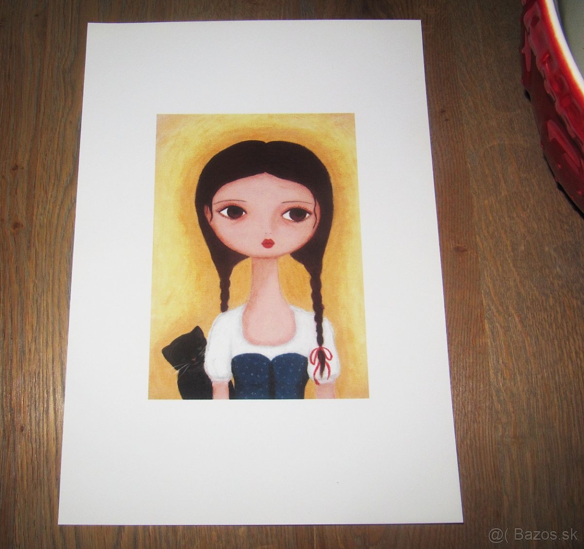 Dievčatko a mačka - print