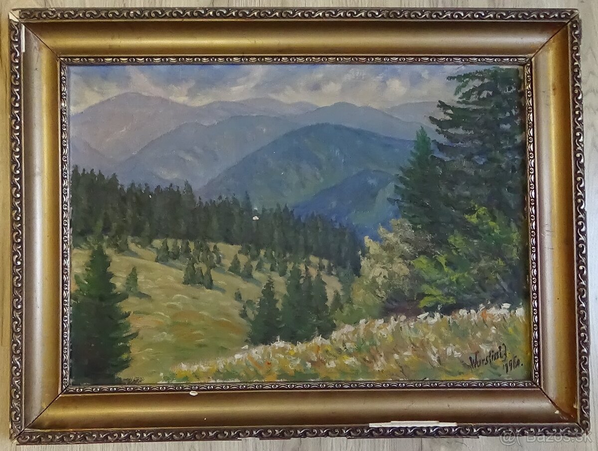 Obraz krajiny rok 1960