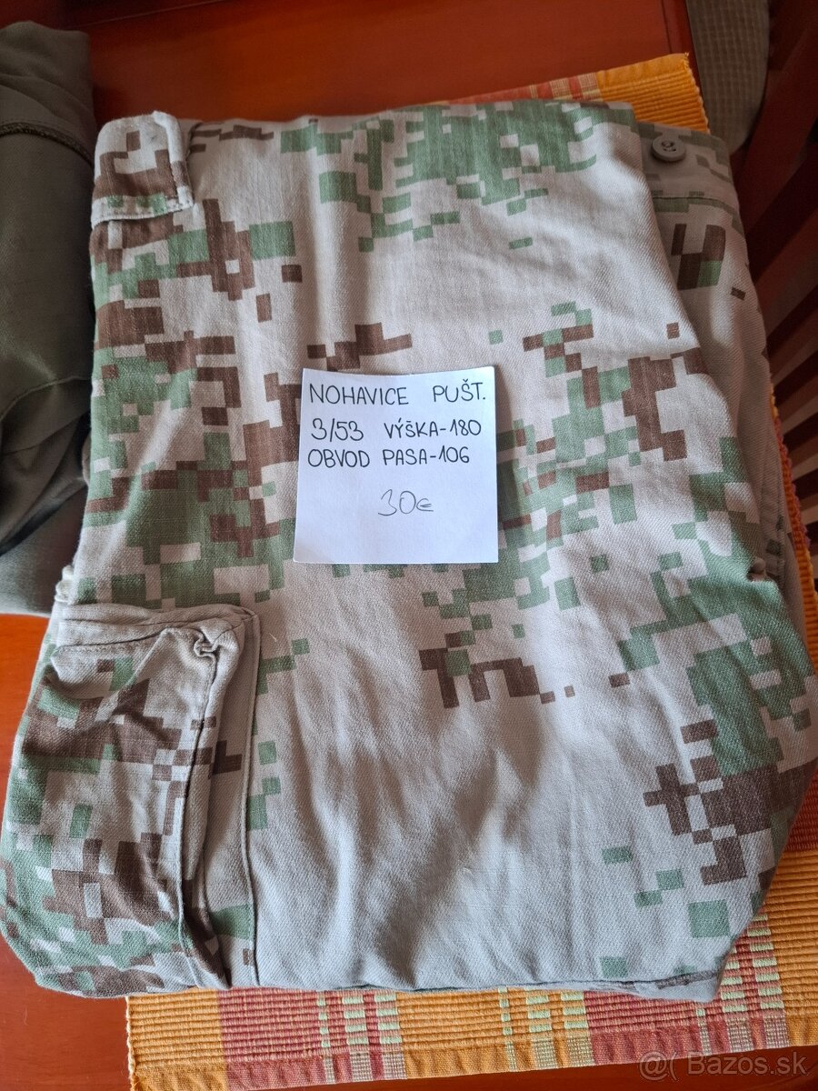 Vojenské maskáče púšť
