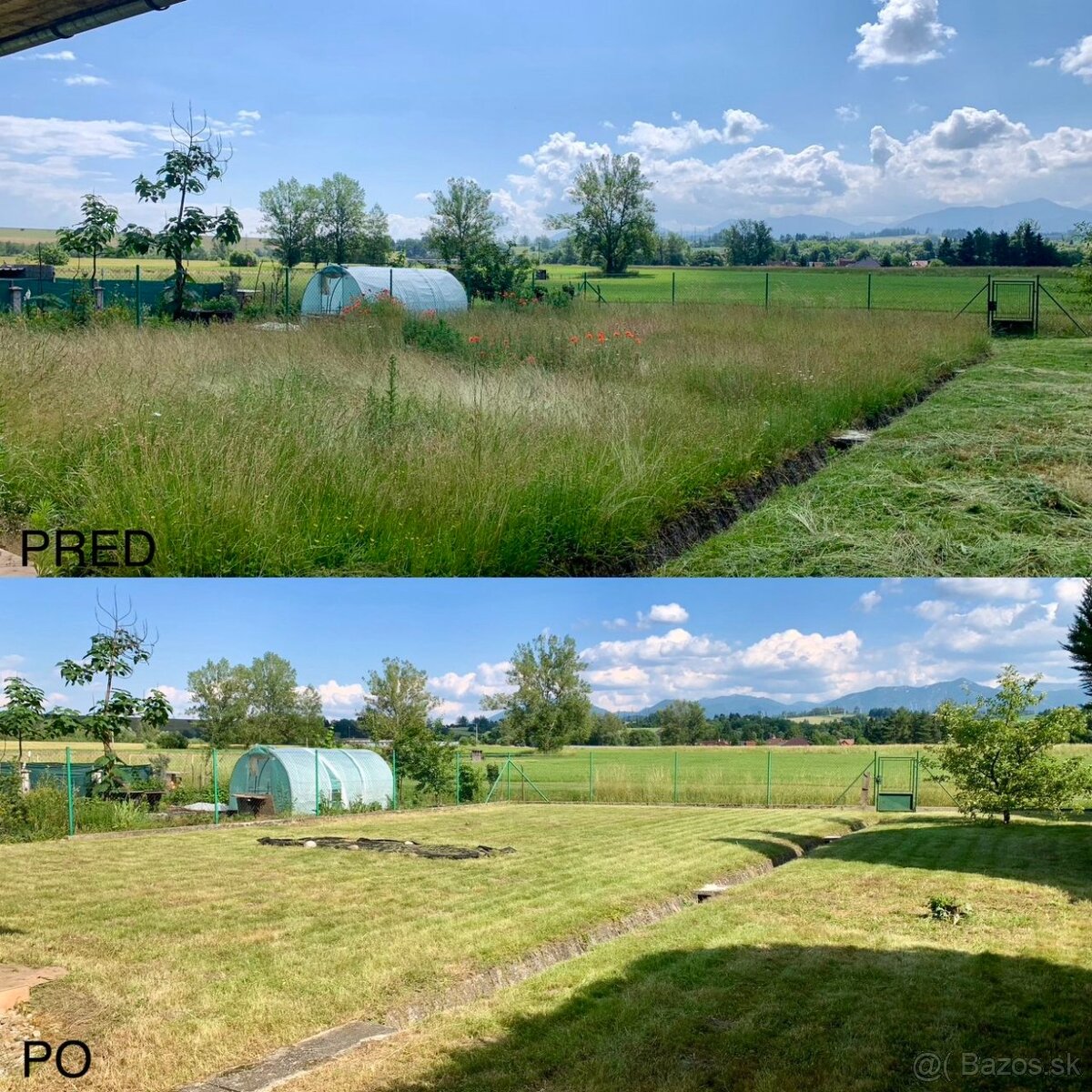 Čistenie pozemkov, údržba záhrad