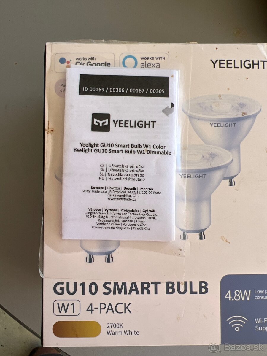 Predám žiarovky led yeelight gu10 4 ks nové