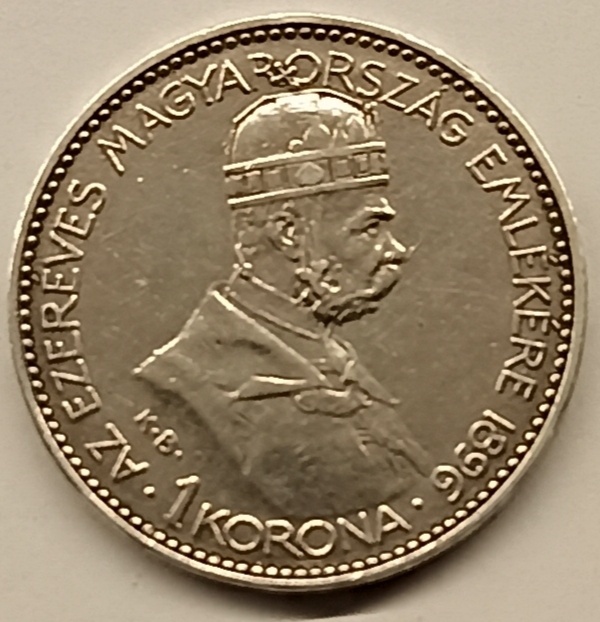 1 koruna 1896 KB Príchod maďarov