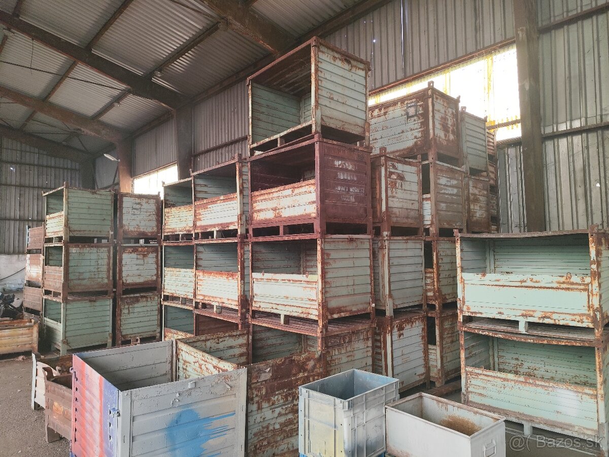 PREDÁM POUŽITÉ KOVOVÉ PALETY, BEDNE