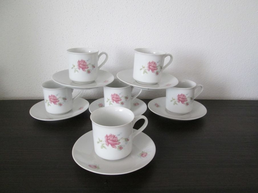 Retro kávové značené súpravy - karlovarský porcelán