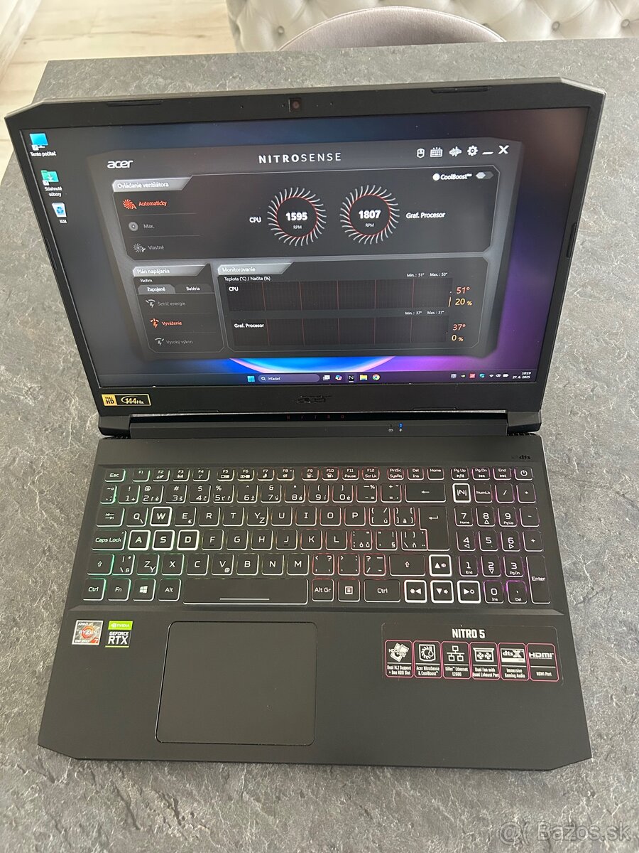 Acer Nitro 5 Ryzen 7, RTX3070, 16GB, M.2...